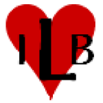 Red heart with the text "ILB" emblazoned about it.