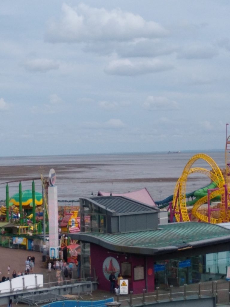 The view from the top of the Ferris wheel in Southend.