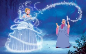 Image from Disney's "Cinderella" (1950) showing a magic spell. The magic looks a bit like jizz.